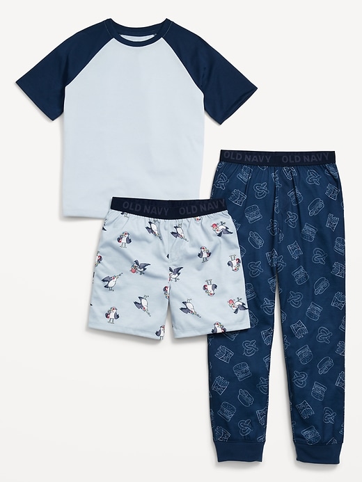 View large product image 1 of 2. 3-Piece Jersey-Knit Pajama Set for Boys