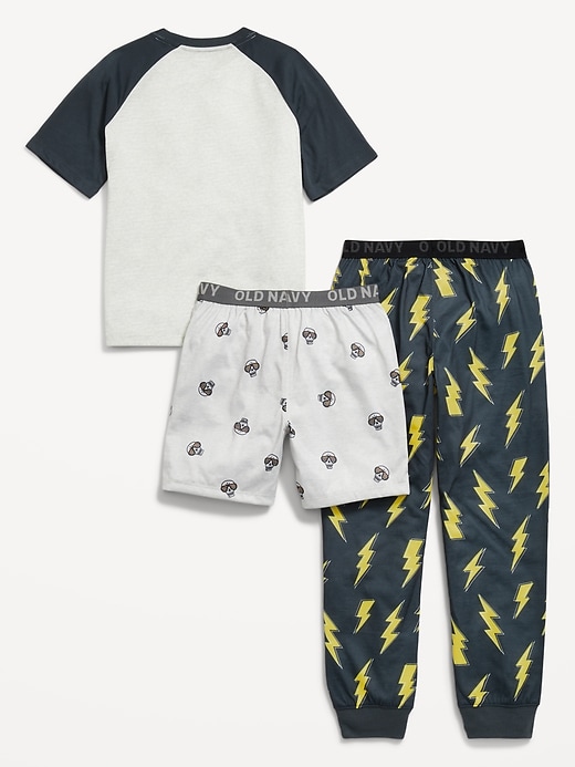 View large product image 2 of 3. 3-Piece Jersey-Knit Pajama Set for Boys