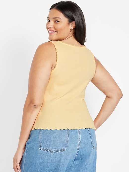 Image number 8 showing, Ribbed Cinched-Front Tank Top