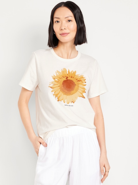 EveryWear Crew-Neck Graphic T-Shirt - White