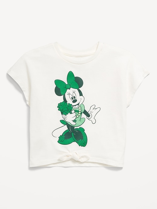 View large product image 1 of 1. Disney© Minnie Mouse Tie-Knot Graphic T-Shirt for Toddler Girls