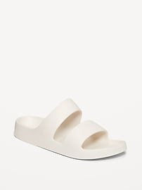 Image number 1 showing, Double-Strap Slide Sandals for Girls (Partially Plant-Based)