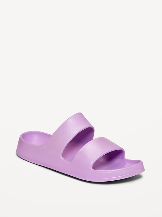 View large product image 1 of 4. Double-Strap Slide Sandals for Girls (Partially Plant-Based)