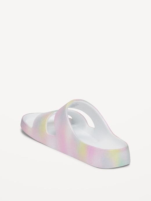 Image number 4 showing, Double-Strap Slide Sandals for Girls (Partially Plant-Based)