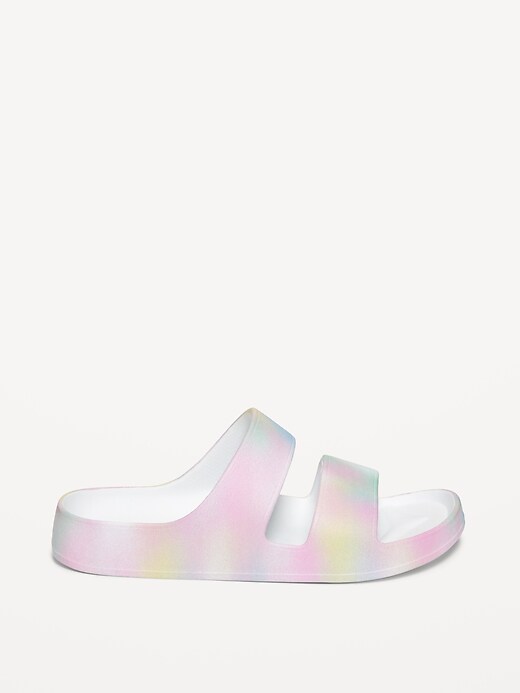 Image number 3 showing, Double-Strap Slide Sandals for Girls (Partially Plant-Based)
