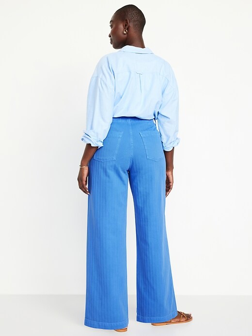 Image number 5 showing, High-Waisted Baggy Wide-Leg Jeans