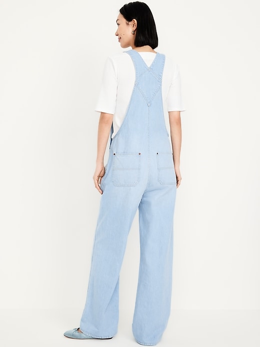 Image number 2 showing, Baggy Wide-Leg Jean Overalls