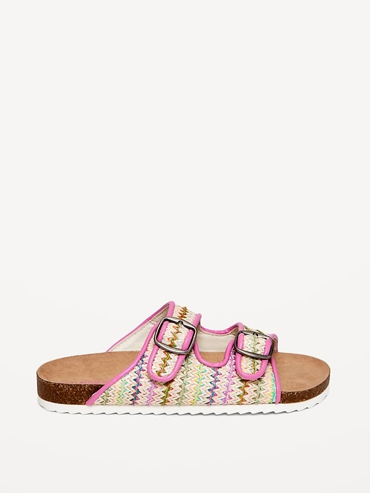 Image number 3 showing, Textured-Woven Buckled Strap Sandals for Girls