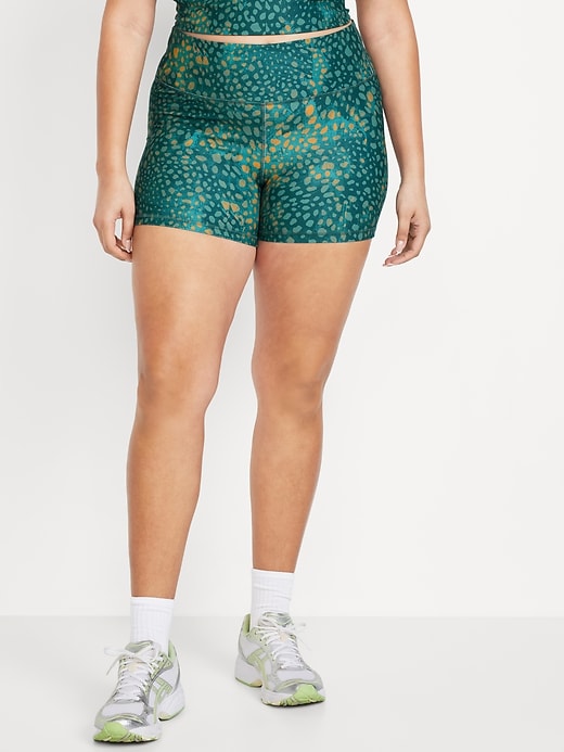 Image number 6 showing, High-Waisted PowerSoft Biker Shorts -- 4-inch inseam