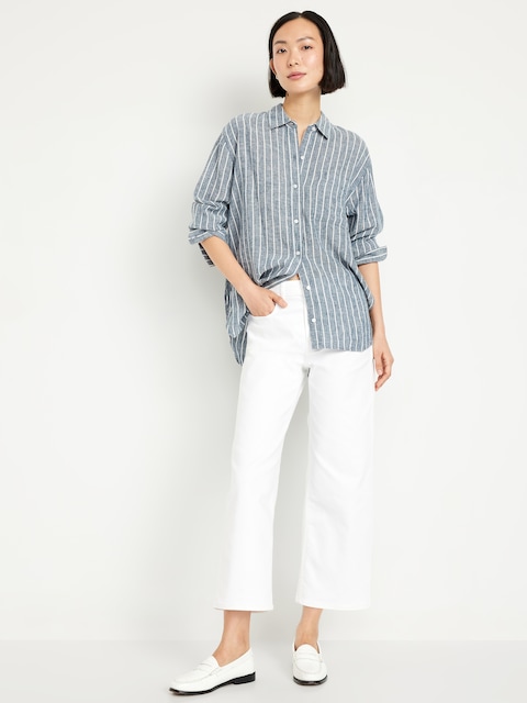High-Waisted Wow Crop Wide-Leg Jeans