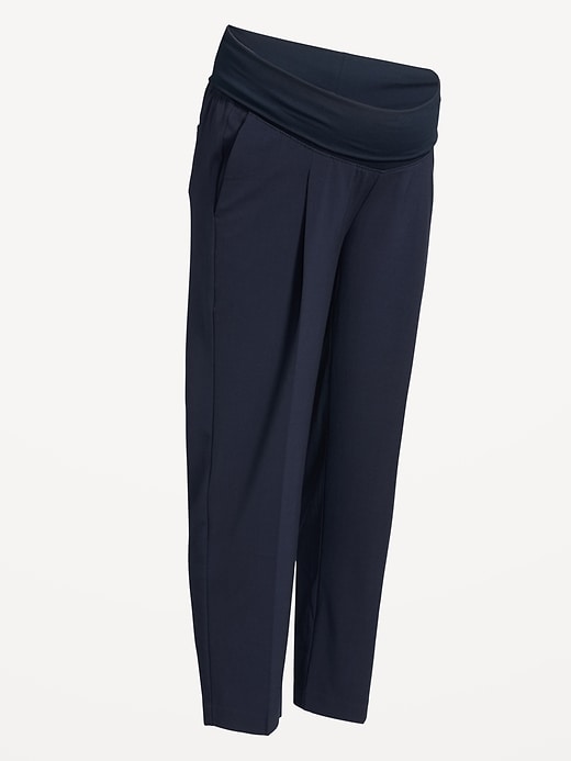 Image number 4 showing, Maternity Rollover-Waist Billie Trouser