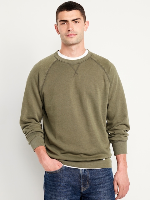 Garment-Dyed Crew-Neck Sweatshirt