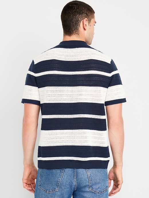 Image number 2 showing, Button-Front Open-Stitch Sweater