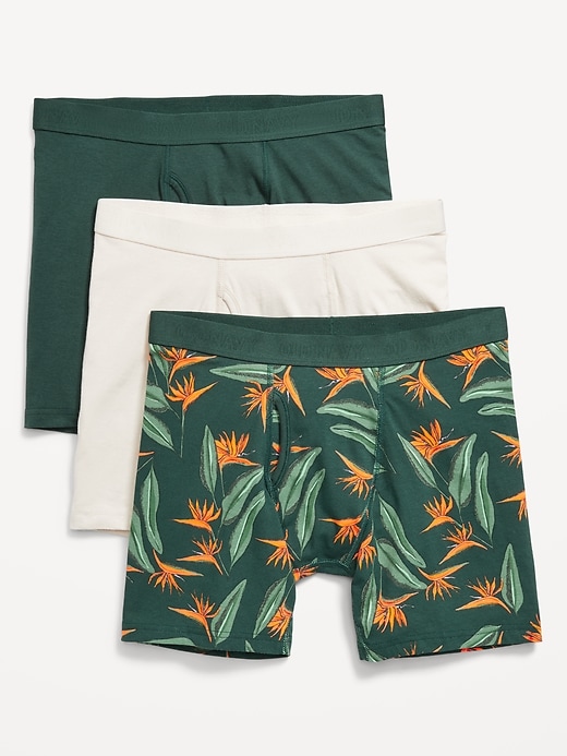 View large product image 1 of 1. 3-Pack Soft-Washed Boxer-Briefs -- 6.25-inch inseam
