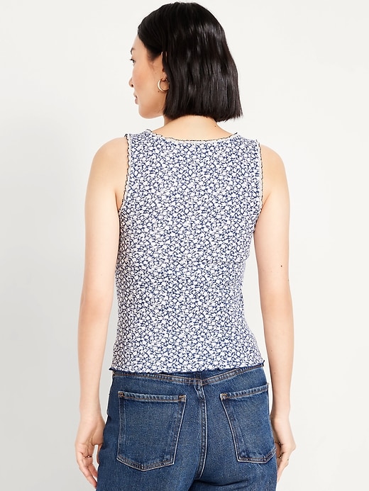 Image number 2 showing, Ribbed Cinched-Front Tank Top