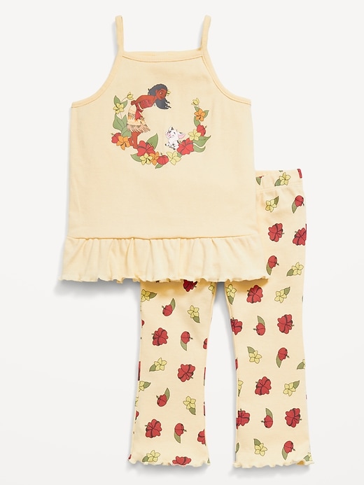 View large product image 1 of 1. Licensed Graphic Peplum Tank and Flare Pants Set for Toddler Girls