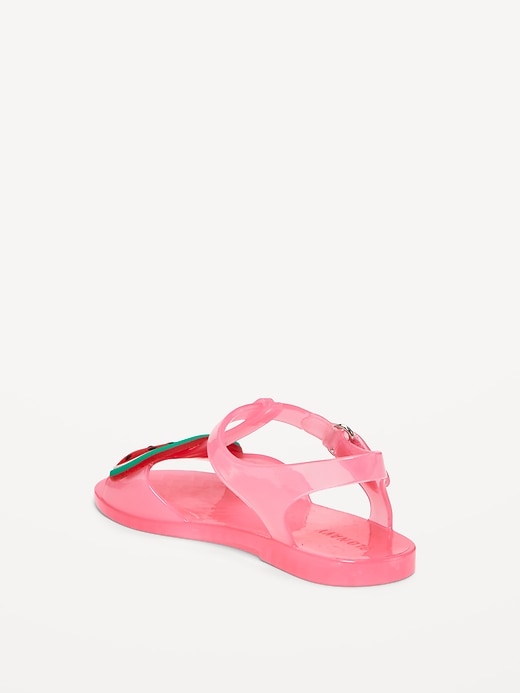 View large product image 2 of 2. Jelly T-Strap Sandals for Toddler Girls