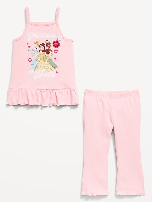 View large product image 2 of 3. Licensed Graphic Peplum Tank and Flare Pants Set for Toddler Girls