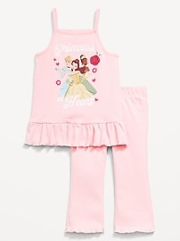 View large product image 3 of 3. Licensed Graphic Peplum Tank and Flare Pants Set for Toddler Girls