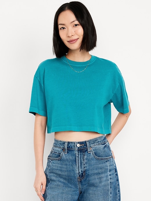 Image number 1 showing, Oversized Cropped T-Shirt