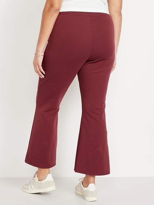 Image number 7 showing, High-Waisted Dynamic Fleece Crop Kick Flare Pants