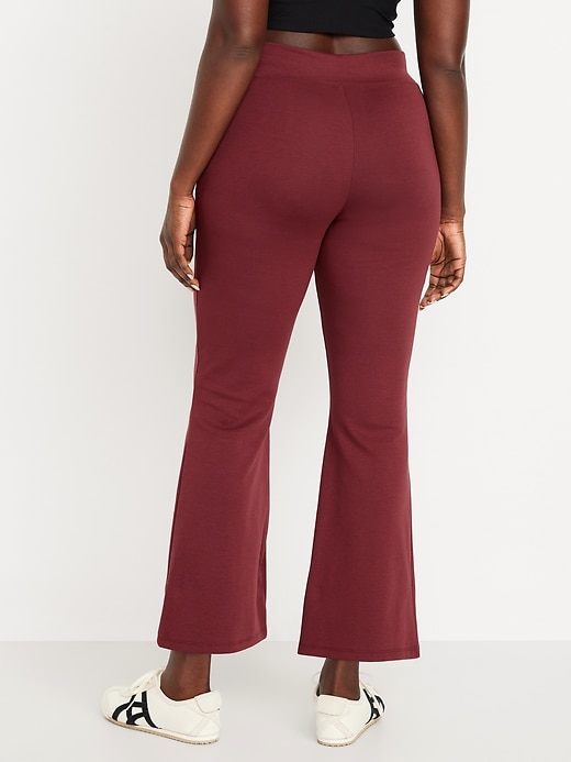 Image number 5 showing, High-Waisted Dynamic Fleece Crop Kick Flare Pants