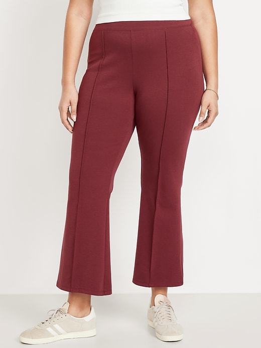 Image number 6 showing, High-Waisted Dynamic Fleece Crop Kick Flare Pants