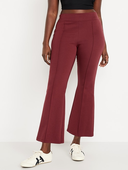 Image number 4 showing, High-Waisted Dynamic Fleece Crop Kick Flare Pants