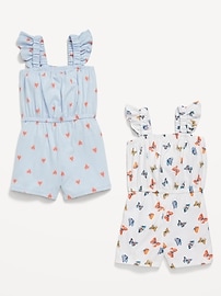 L'image numéro 2 présente Barboteuse sans manches à garniture à volants pour toute-petite fille (paquet de 2)