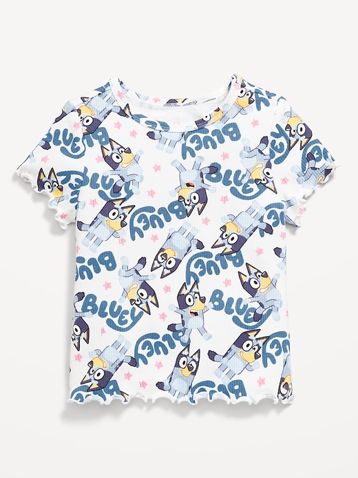 View large product image 1 of 1. Bluey™ Ribbed Graphic T-Shirt for Toddler Girls