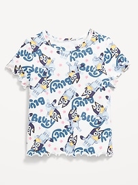 Image number 1 showing, Bluey™ Ribbed Graphic T-Shirt for Toddler Girls