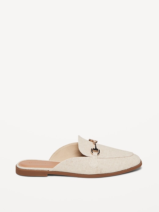 Image number 4 showing, Faux-Leather Loafer Mule Shoes