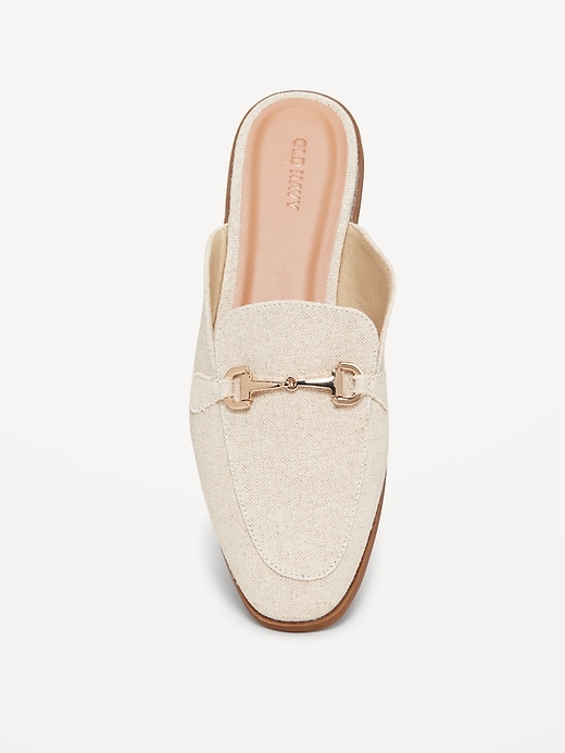 Image number 3 showing, Faux-Leather Loafer Mule Shoes