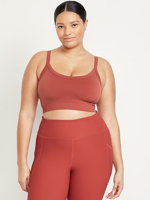 Image number 6 showing, Light Support Fluid Seamless Ribbed Sports Bra
