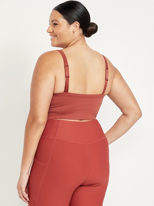 Image number 7 showing, Light Support Fluid Seamless Ribbed Sports Bra