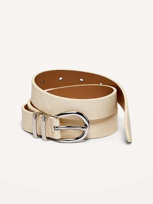 View large product image 1 of 1. Double Loop Skinny Belt for Women