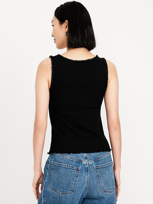 Image number 2 showing, Ribbed Cinched-Front Tank Top