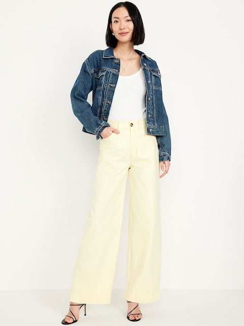 Extra High-Waisted Mariner Wide-Leg Pants