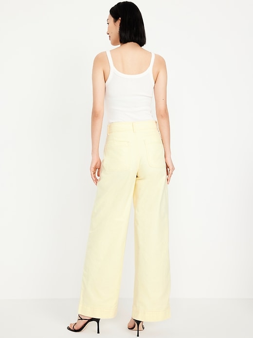 Image number 3 showing, Extra High-Waisted Mariner Wide-Leg Pants