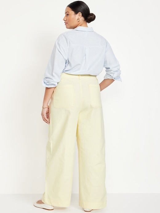 Image number 7 showing, Extra High-Waisted Mariner Wide-Leg Pants