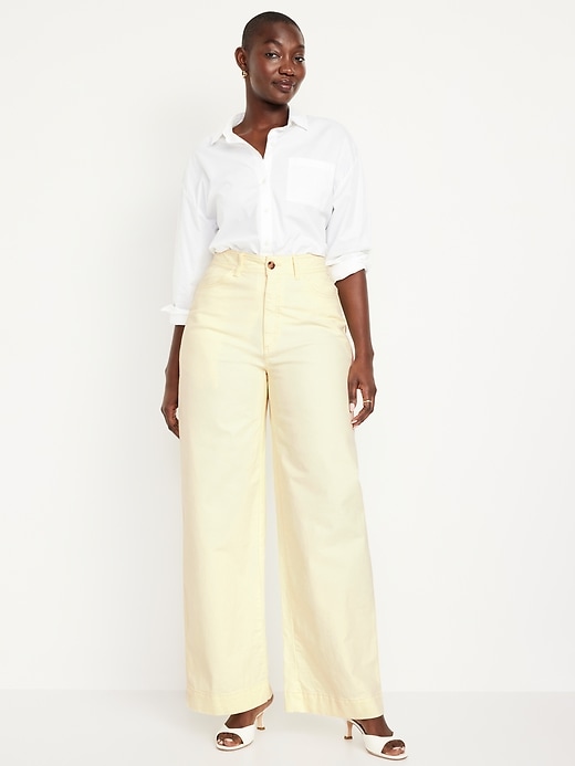 Image number 4 showing, Extra High-Waisted Mariner Wide-Leg Pants