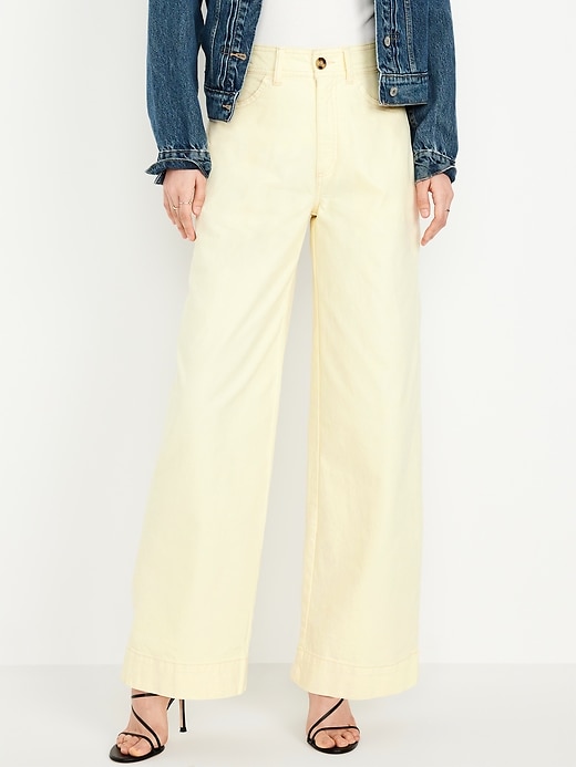 Image number 8 showing, Extra High-Waisted Mariner Wide-Leg Pants