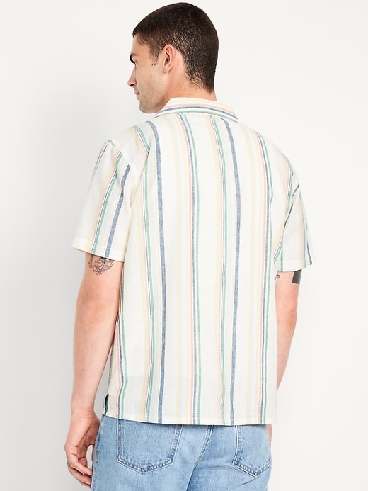 Image number 2 showing, Short-Sleeve Linen-Blend Camp Shirt