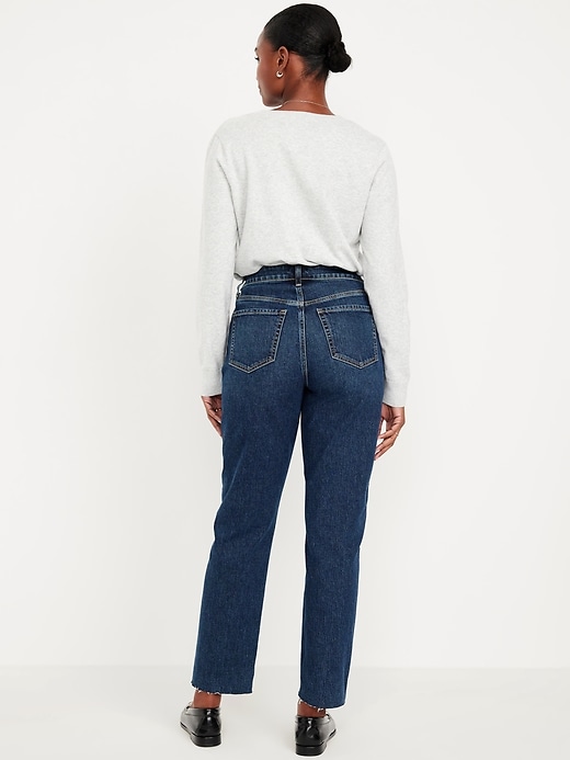 Image number 3 showing, Curvy High-Waisted OG Straight Button-Fly Ankle Jeans