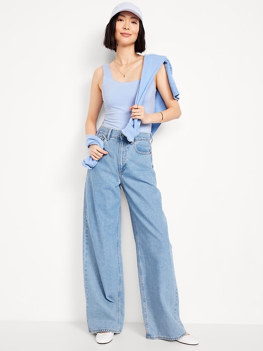 Image number 3 showing, Double-Layer Scoop-Neck Tank Top