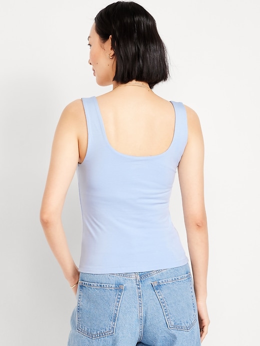 Image number 2 showing, Double-Layer Scoop-Neck Tank Top
