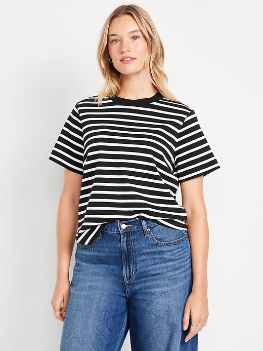 Image number 5 showing, Heavyweight Striped Crew-Neck T-Shirt