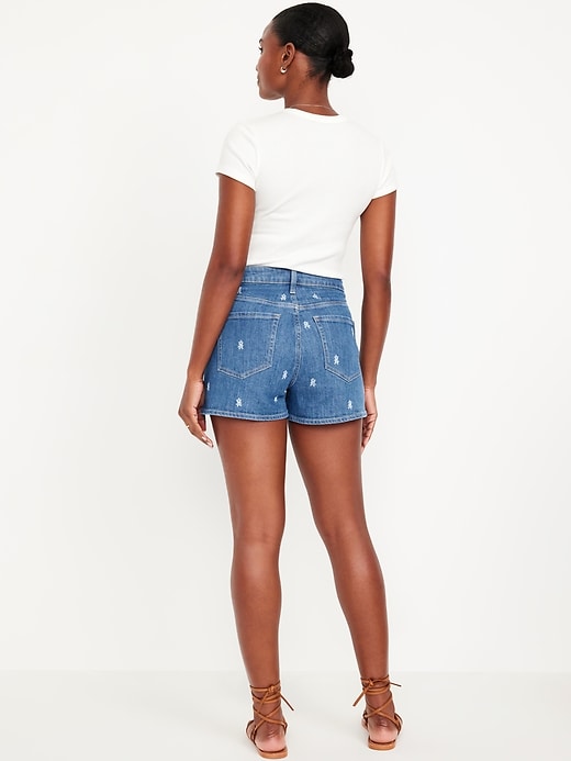 Image number 3 showing, Curvy High-Waisted OG Jean Shorts -- 3-inch inseam