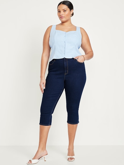 Image number 6 showing, High-Waisted Rockstar Slim Capri Jeans