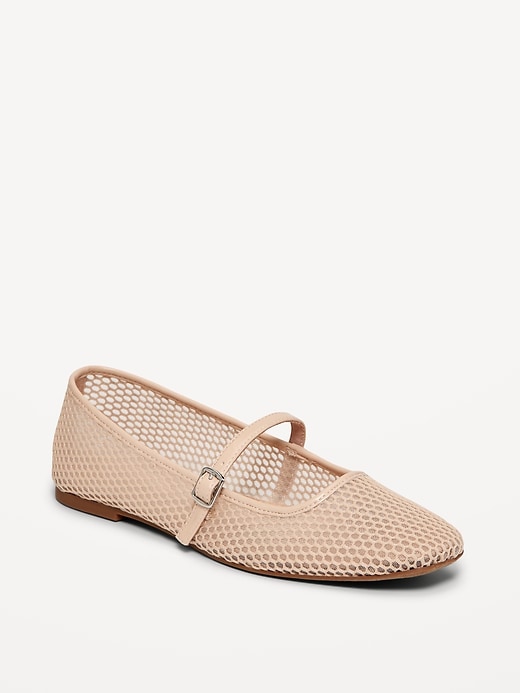 Image number 1 showing, Mesh Mary Jane Ballet Flat